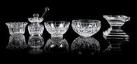 A Group of Twelve Glass Table Articles Diameter of largest 8 inches