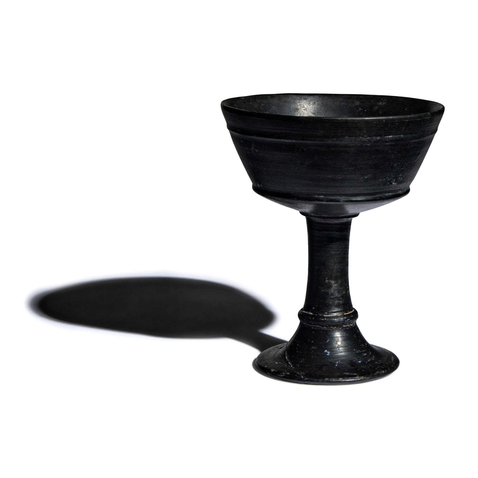 An Etruscan Bucchero Chalice