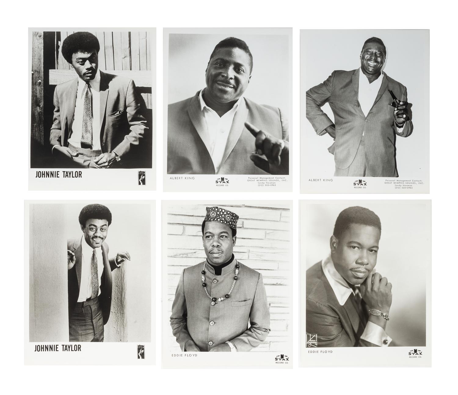 [MUSIC]. Archive of 48 promotional photographs from Stax Records, Memphis, TN, incl. images of Otis Redding, Carla Thomas, Sam and Dave, Johnnie Taylor, and Isaac Hayes. Ca 1968-1969.