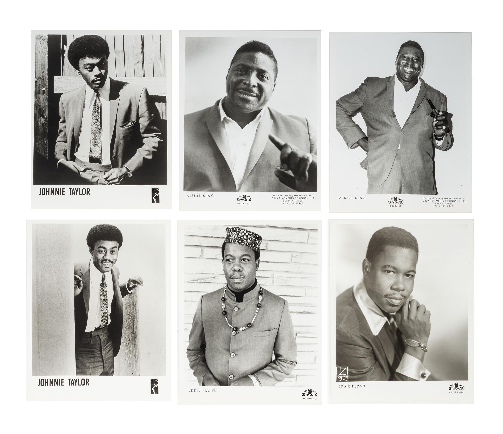 [MUSIC]. Archive of 48 promotional photographs from Stax Records, Memphis, TN, incl. images of Otis Redding, Carla Thomas, Sam and Dave, Johnnie Taylor, and Isaac Hayes. Ca 1968-1969.