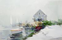 Charles C. Gruppé, (American, b. 1928), Nets Drying, Menemsha