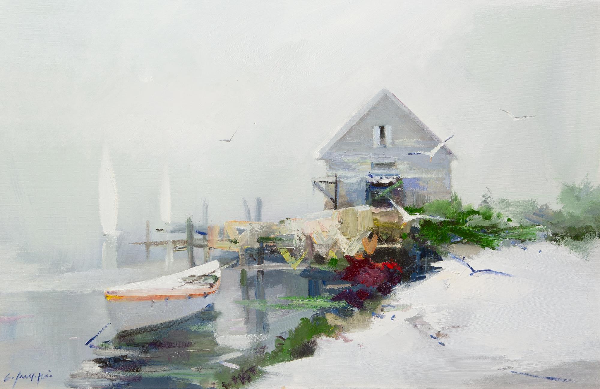 Charles C. Gruppé, (American, b. 1928), Nets Drying, Menemsha