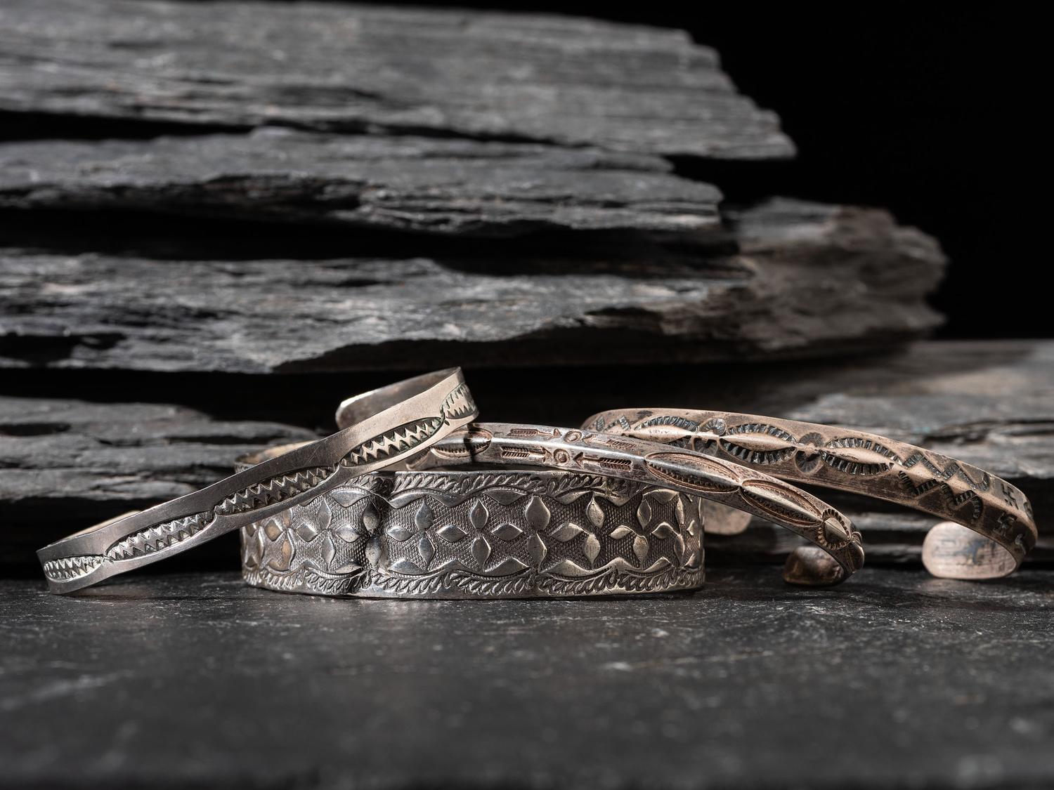 Navajo Silver Cuff Bracelets