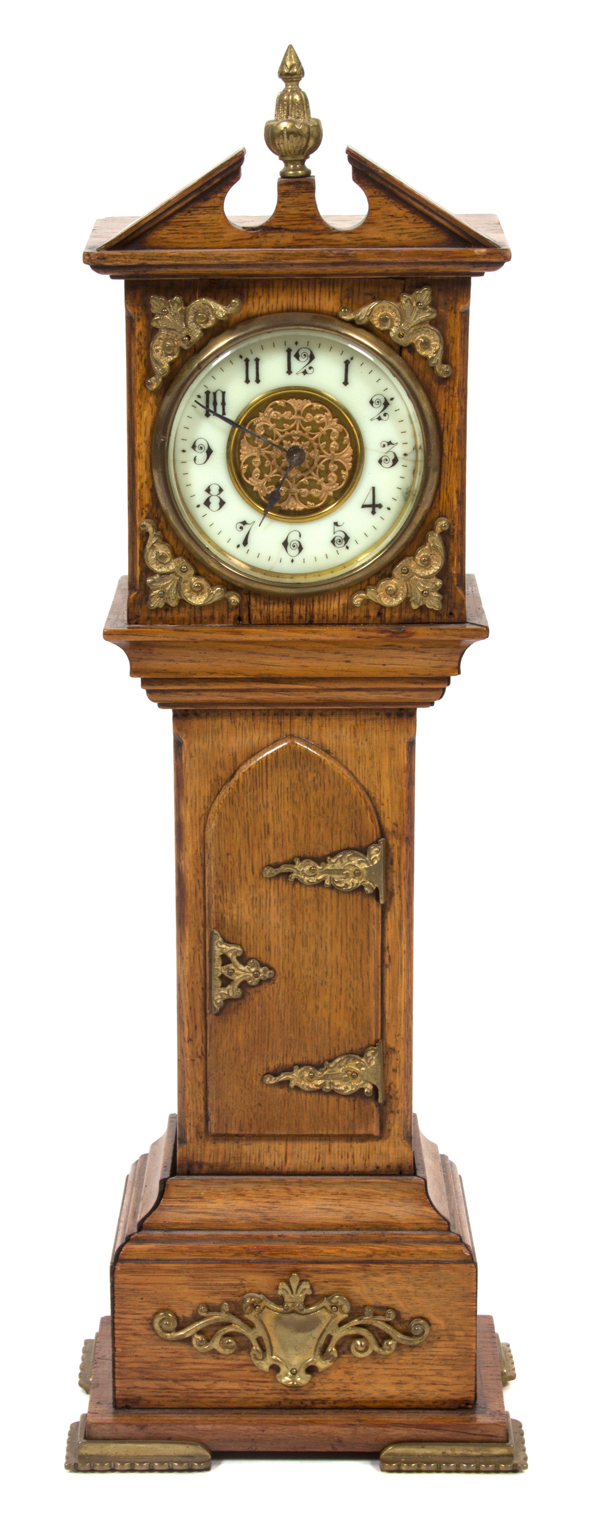 A Miniature Grandfather Clock Height 20 1/2 inches.