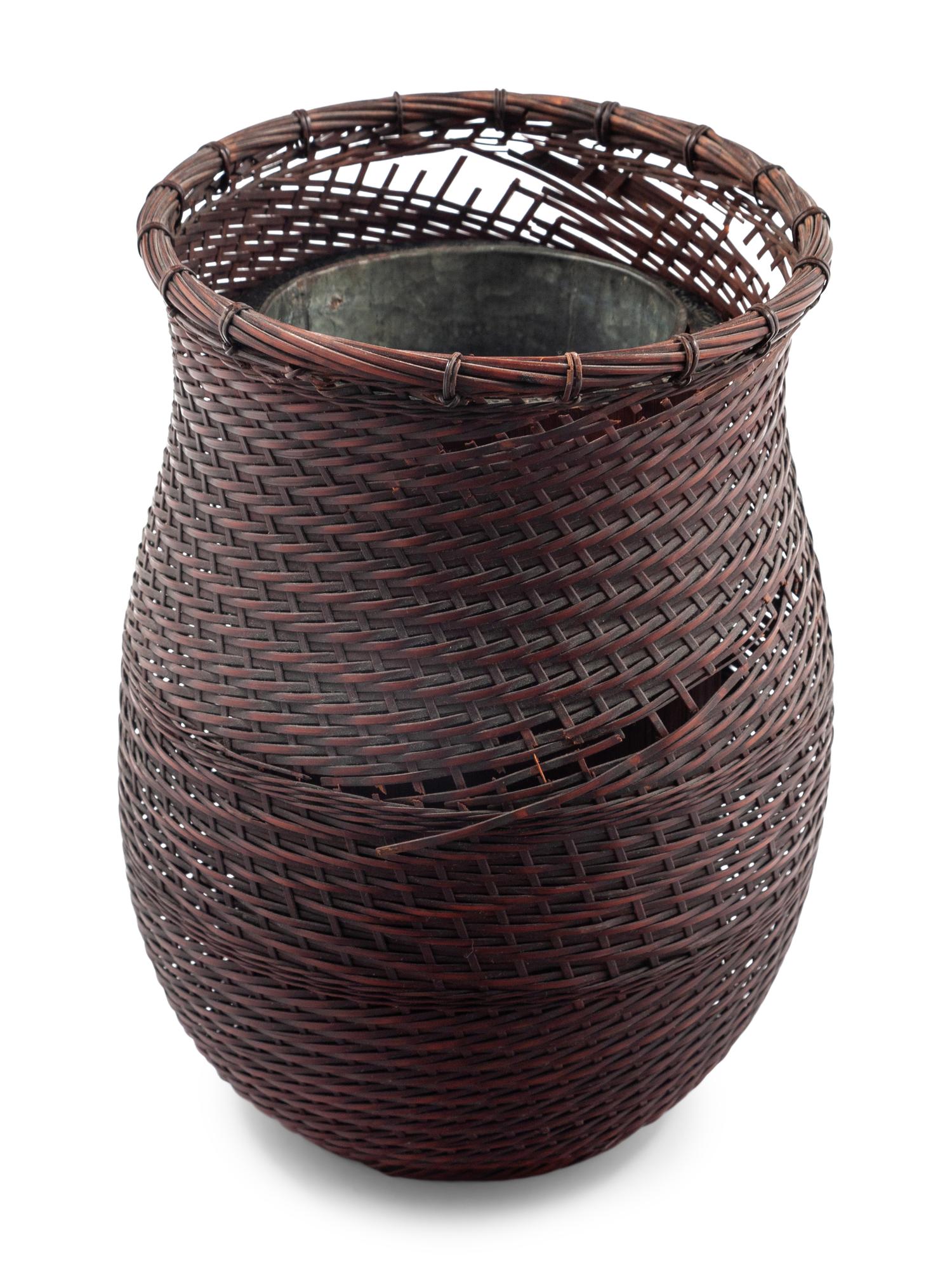 Four Japanese Bamboo Ikebana Baskets