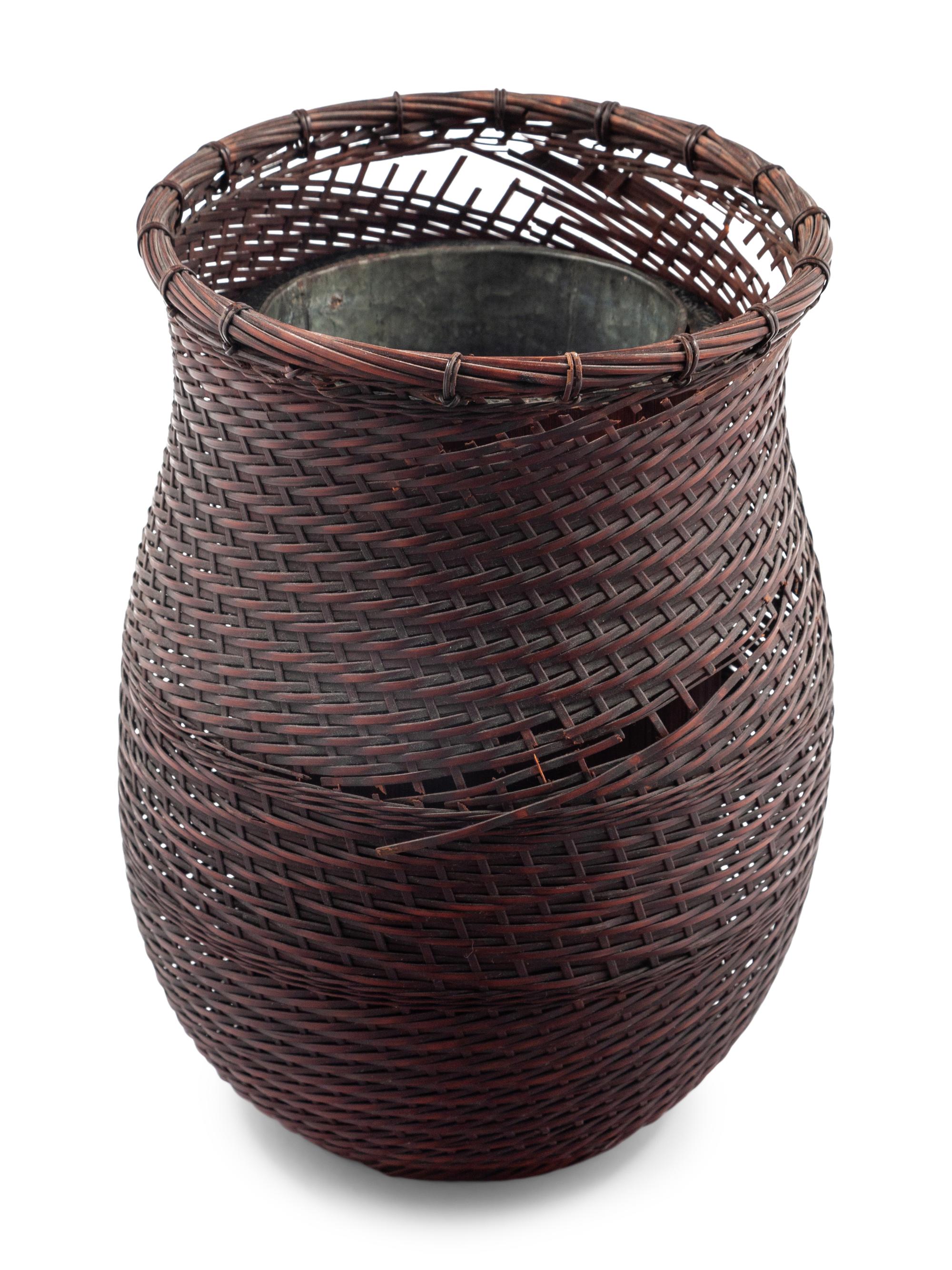 Four Japanese Bamboo Ikebana Baskets