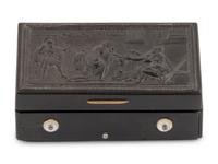 A Musical Snuff Box in a Gutta Percha Case