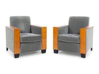 PAIR OF FRENCH ART DECO ARMCHAIRS — Circa 1930