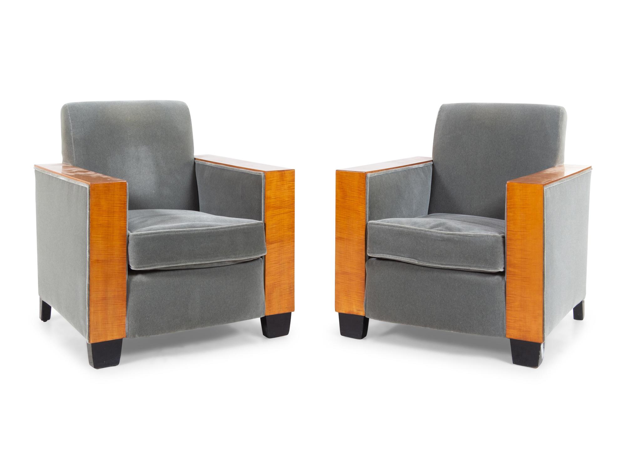 PAIR OF FRENCH ART DECO ARMCHAIRS — Circa 1930