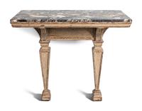 An Italian Gray-Painted Console Table