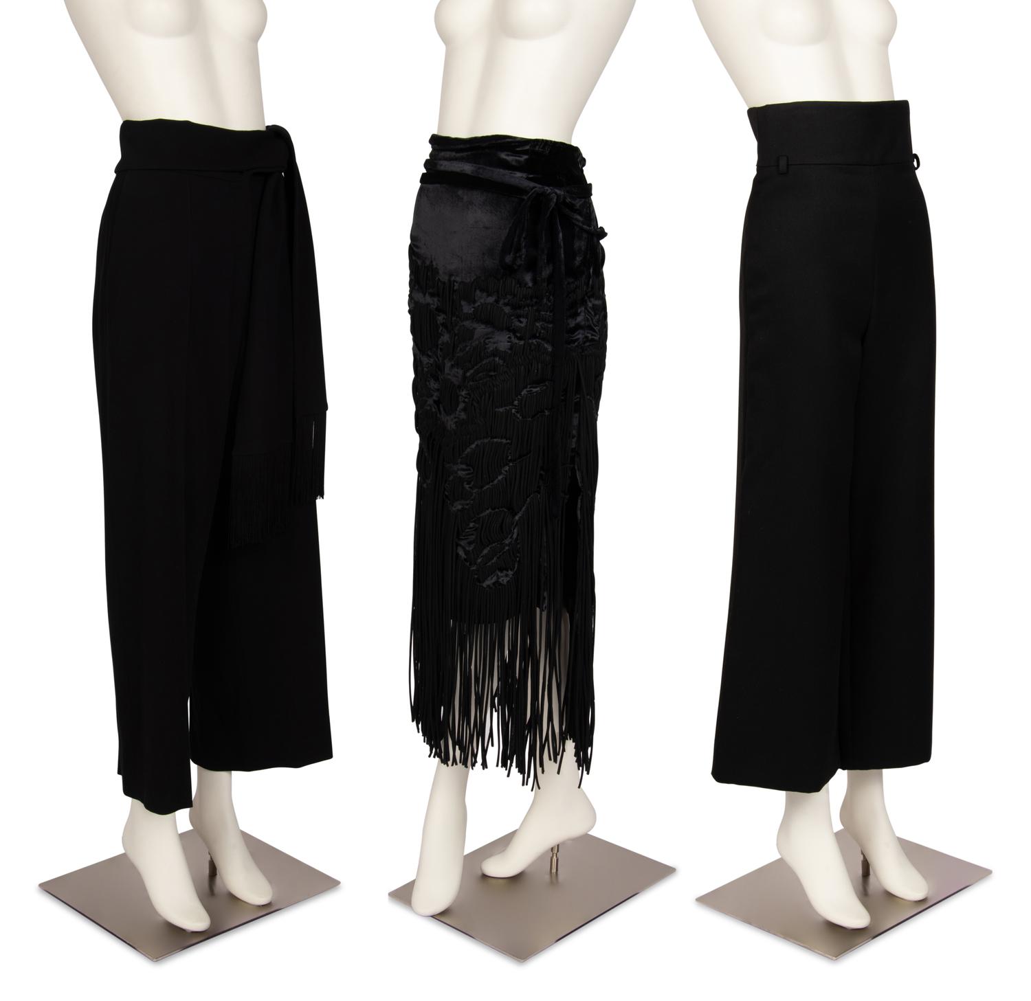 Three Yves Saint Laurent Rive Gauche Items: Two Pants & One Skirt, 1990-2000s