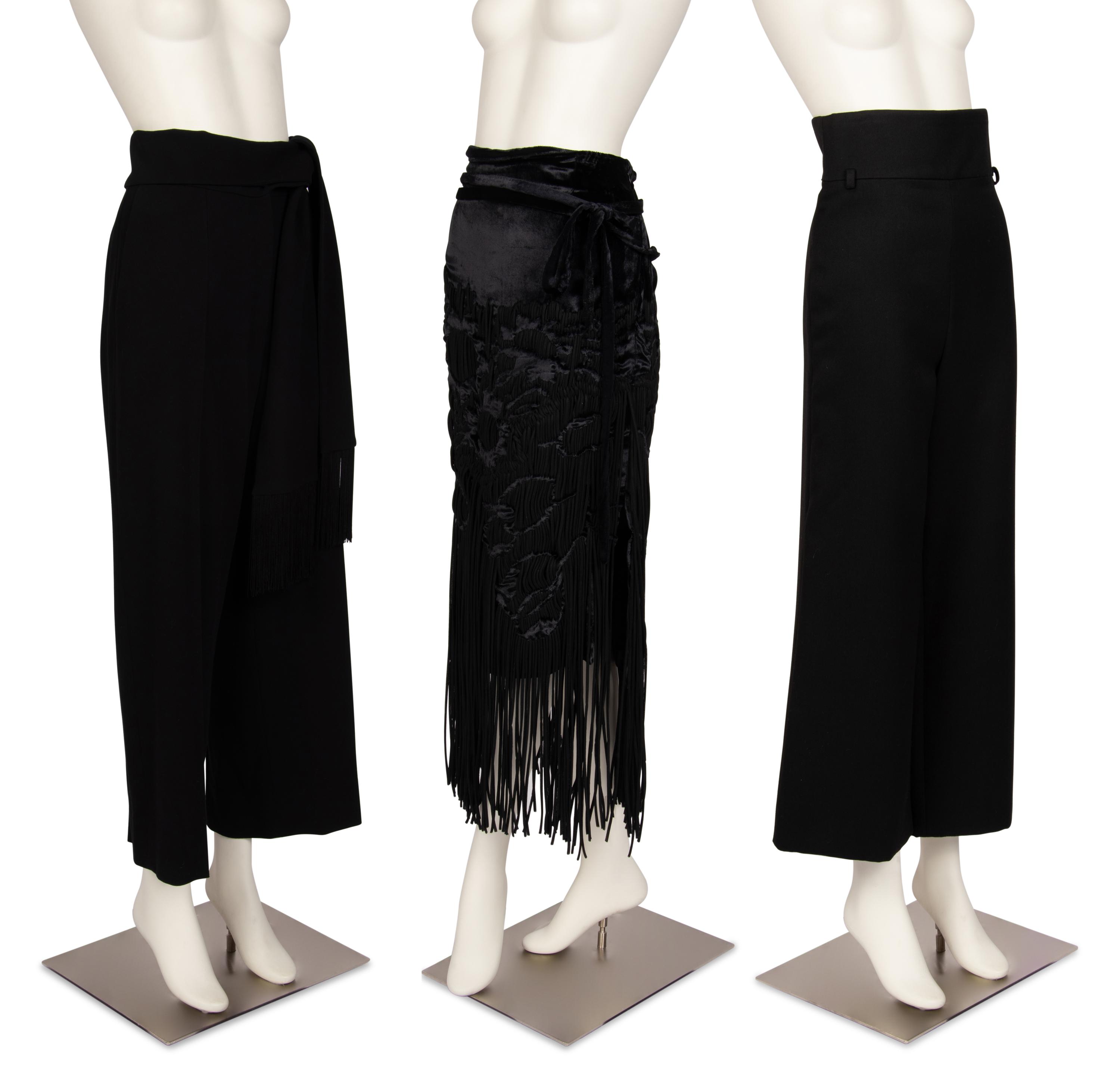 Three Yves Saint Laurent Rive Gauche Items: Two Pants & One Skirt, 1990-2000s