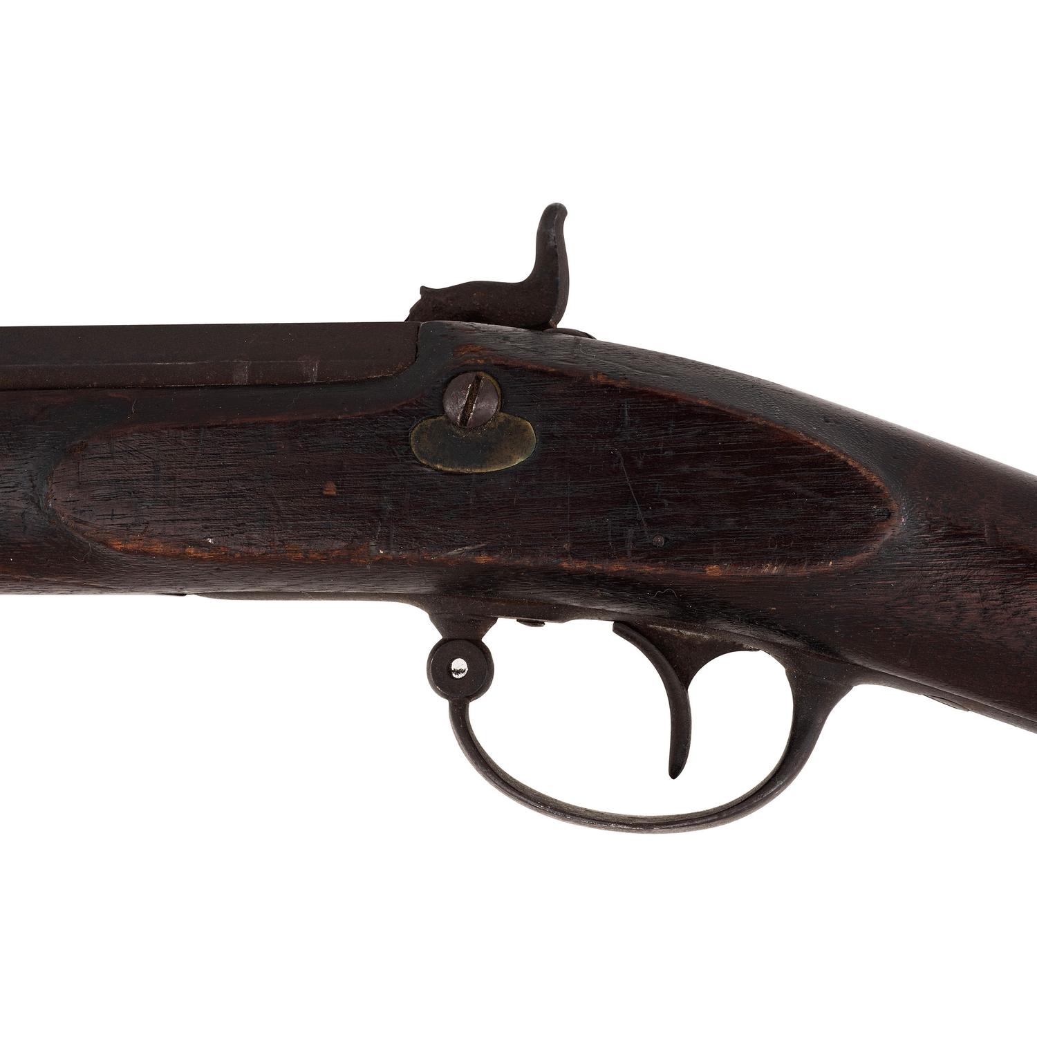 Heavy Barreled Leman Percussion Full Stock Plains Rifle