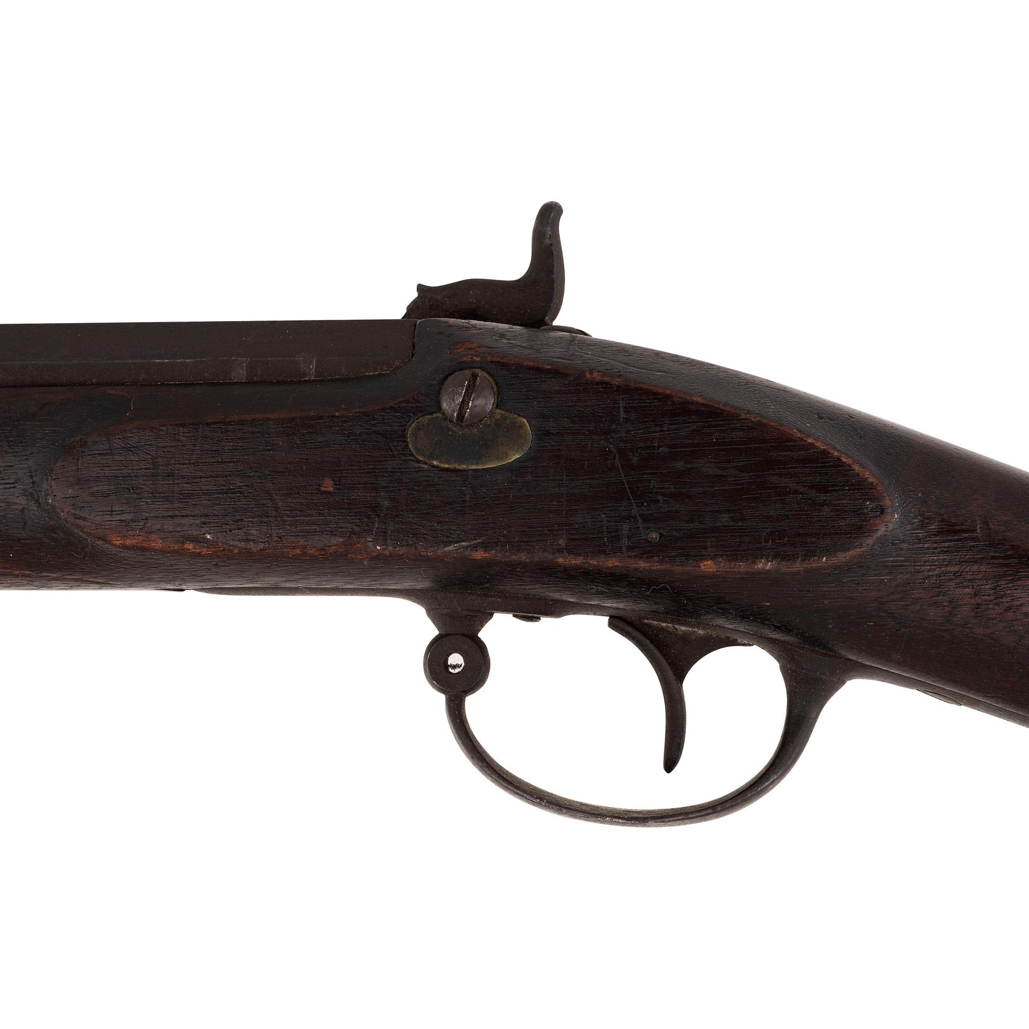 Heavy Barreled Leman Percussion Full Stock Plains Rifle
