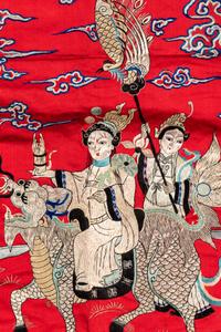 Seven Chinese Embroidered Silk Panels