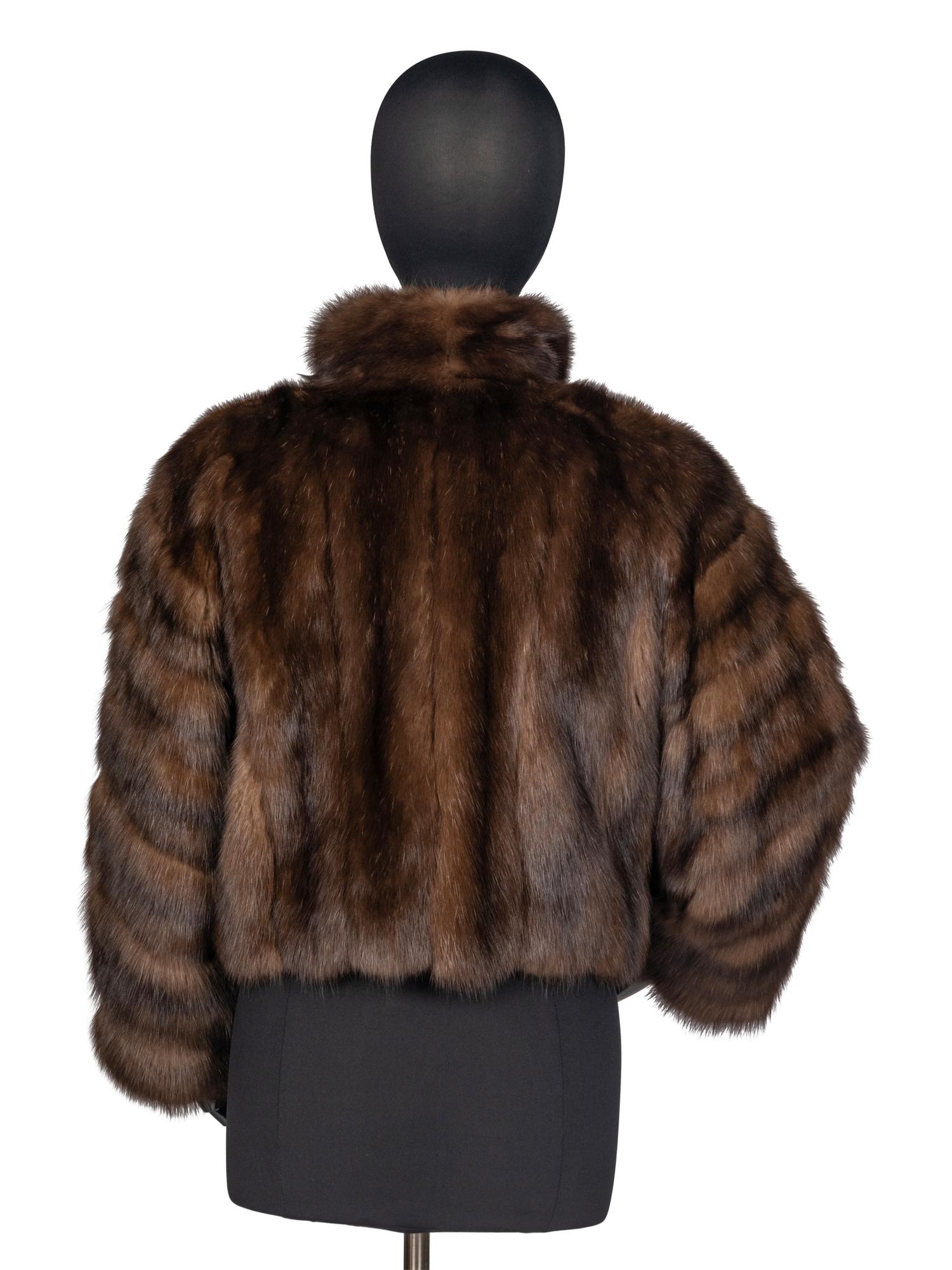 Galanos Cropped Sable Jacket