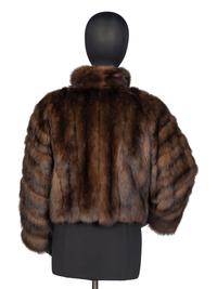 Galanos Cropped Sable Jacket