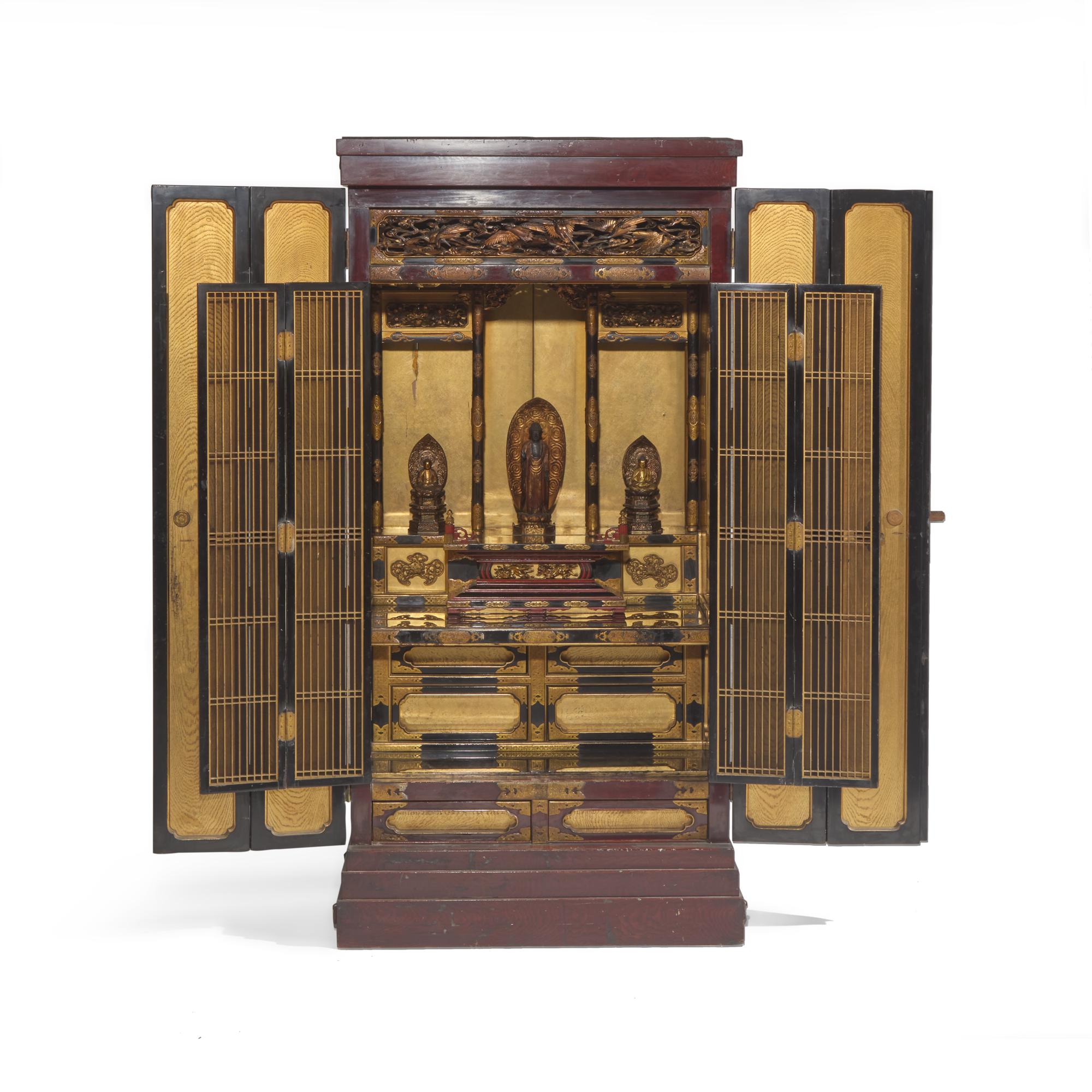 An Impressive Japanese Household Shrine, Meiji Period, Dated 1880