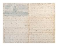 [CIVIL WAR]. Early war-date letter referencing the dead along the road following the Battle of Bull Run.
