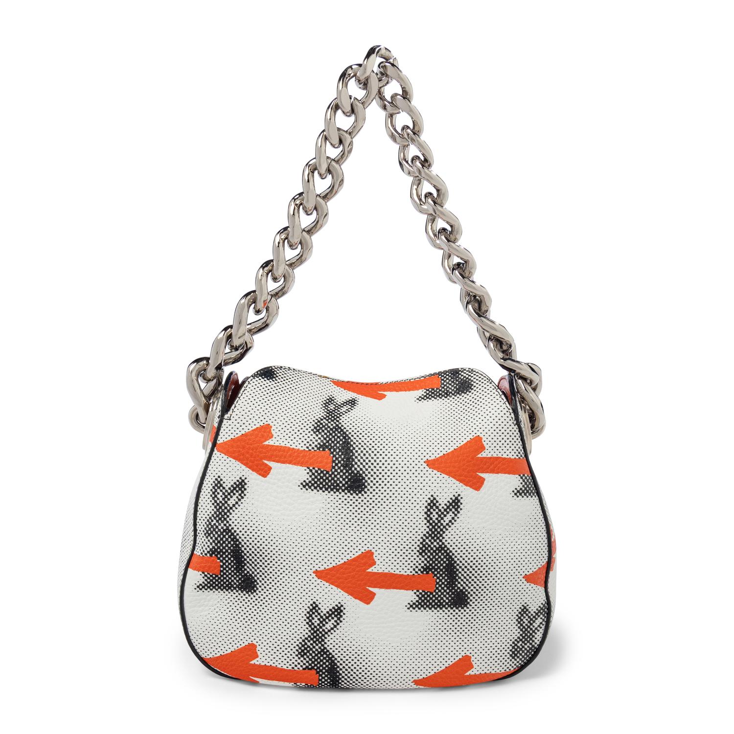 PRADA, BUNNY-ARROW PRINT LEATHER HANDBAG