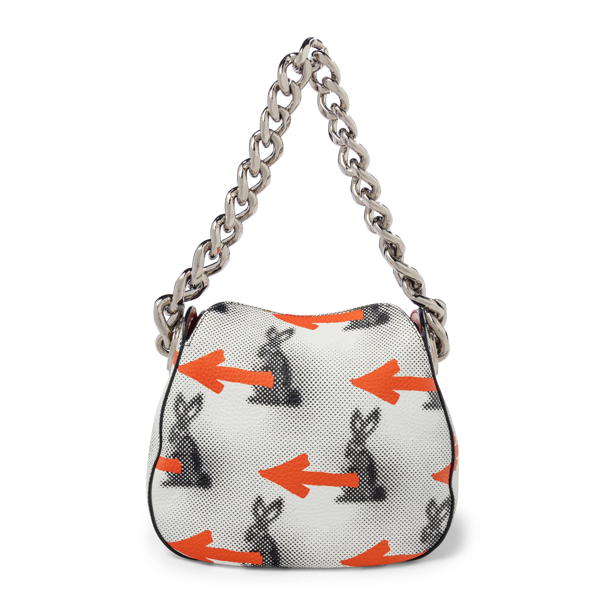 PRADA, BUNNY-ARROW PRINT LEATHER HANDBAG