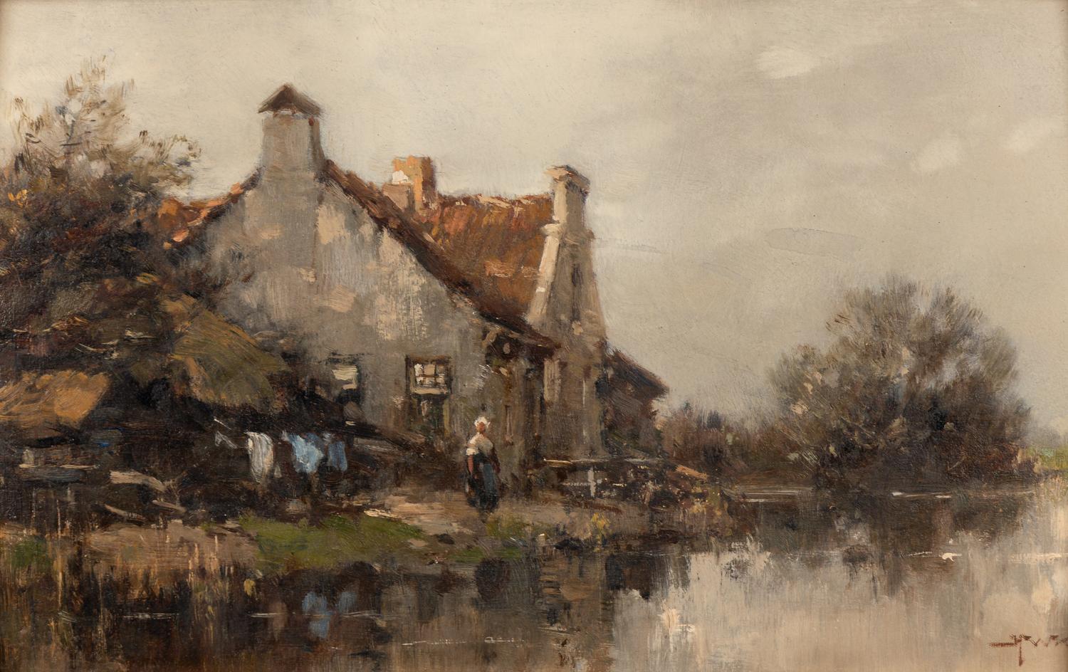 Old Homestead, on Canal at Diemen
