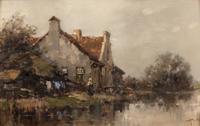 Old Homestead, on Canal at Diemen