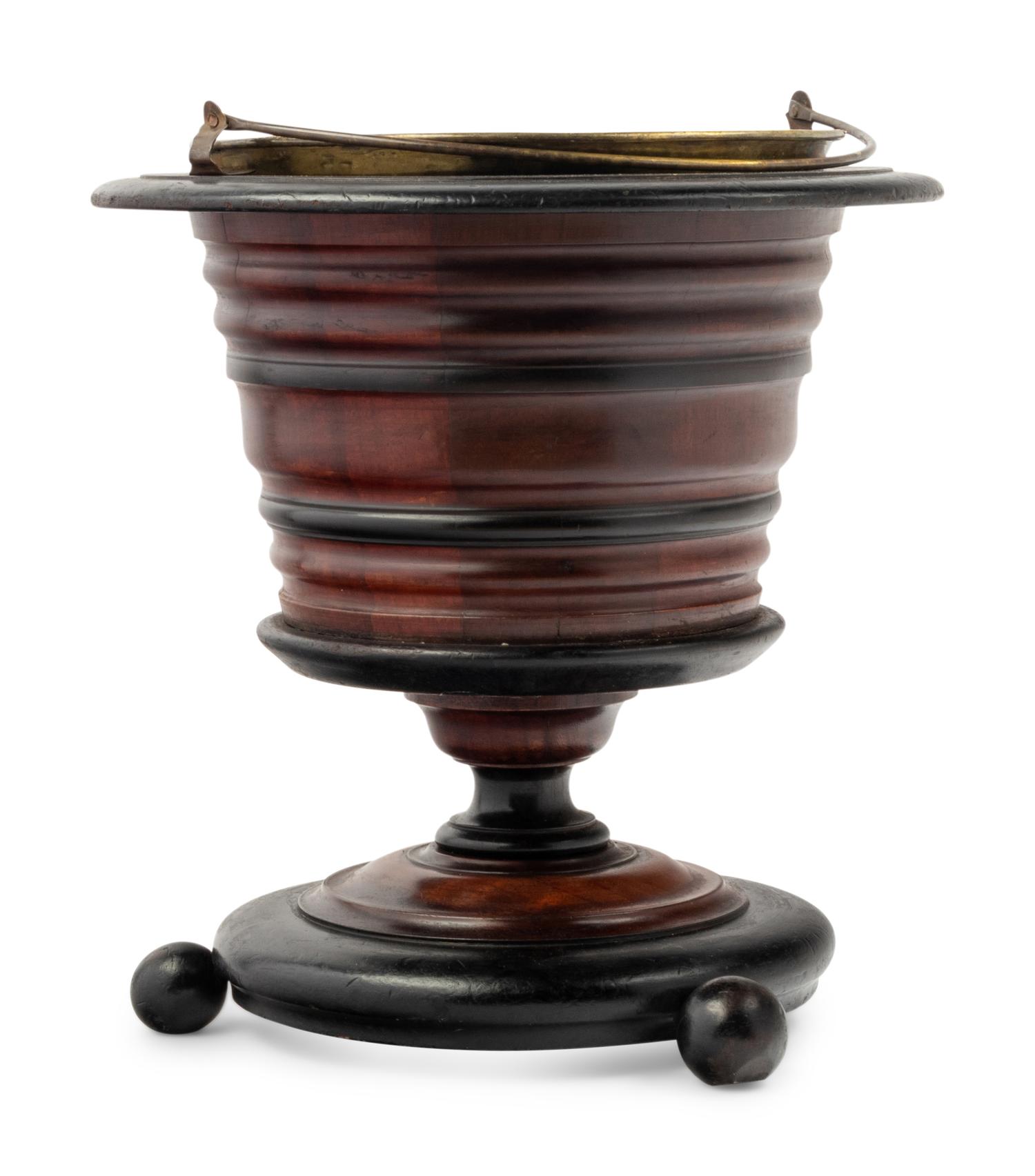 A Continental Mahogany Wine Cooler or Plate Bucket