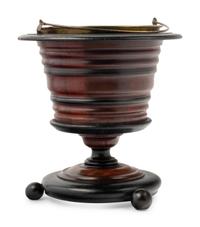 A Continental Mahogany Wine Cooler or Plate Bucket
