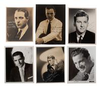 [HOLLYWOOD]. A collection of over 120 photographs and correspondence, most autographed by leading men from the 1920s-1970s, including: