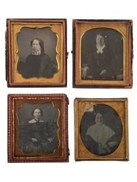 [EARLY PHOTOGRAPHY]. A collection of 19 daguerreotypes of middle aged women, including: