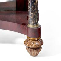 A Classical Highly Figured Mahogany, Egyptian Marble Mounted Pier Table