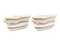 A Pair of Continental Porcelain Jardinières