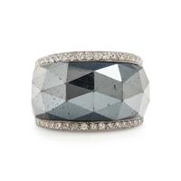 STEPHEN WEBSTER, WHITE GOLD, HEMATITE, AND DIAMOND RING