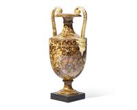 A Wedgwood Parcel-Gilt Agateware Urn