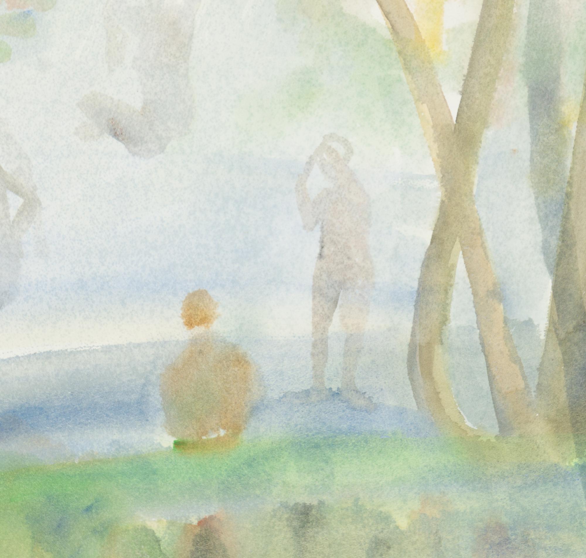 Layers of Time Series: Bathers, 1990 and Grazing Horses , 1989 (two works)