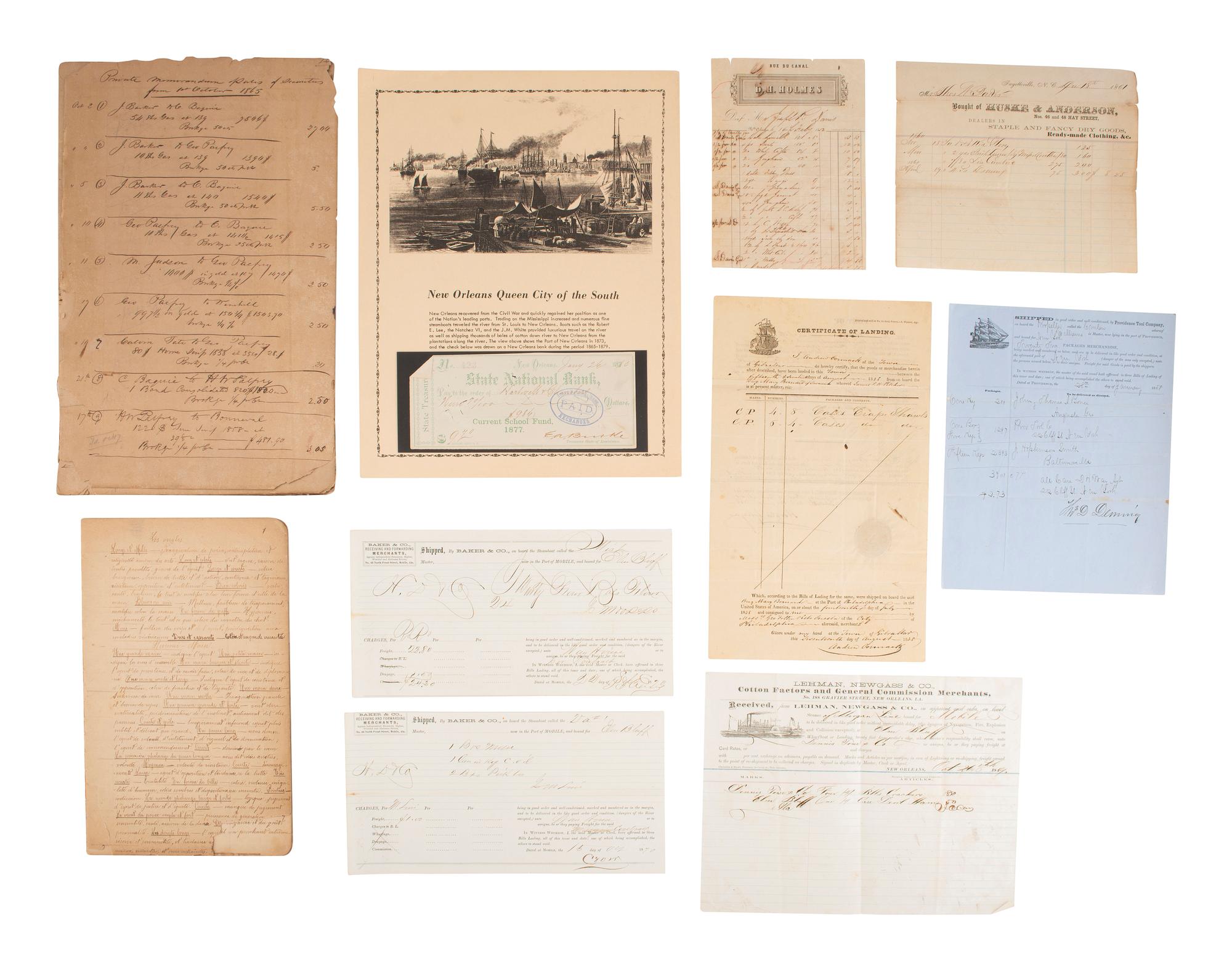 [AMERICANA]. Letters, documents, and ephemera, from the Estate of Carroll J. Delery III.