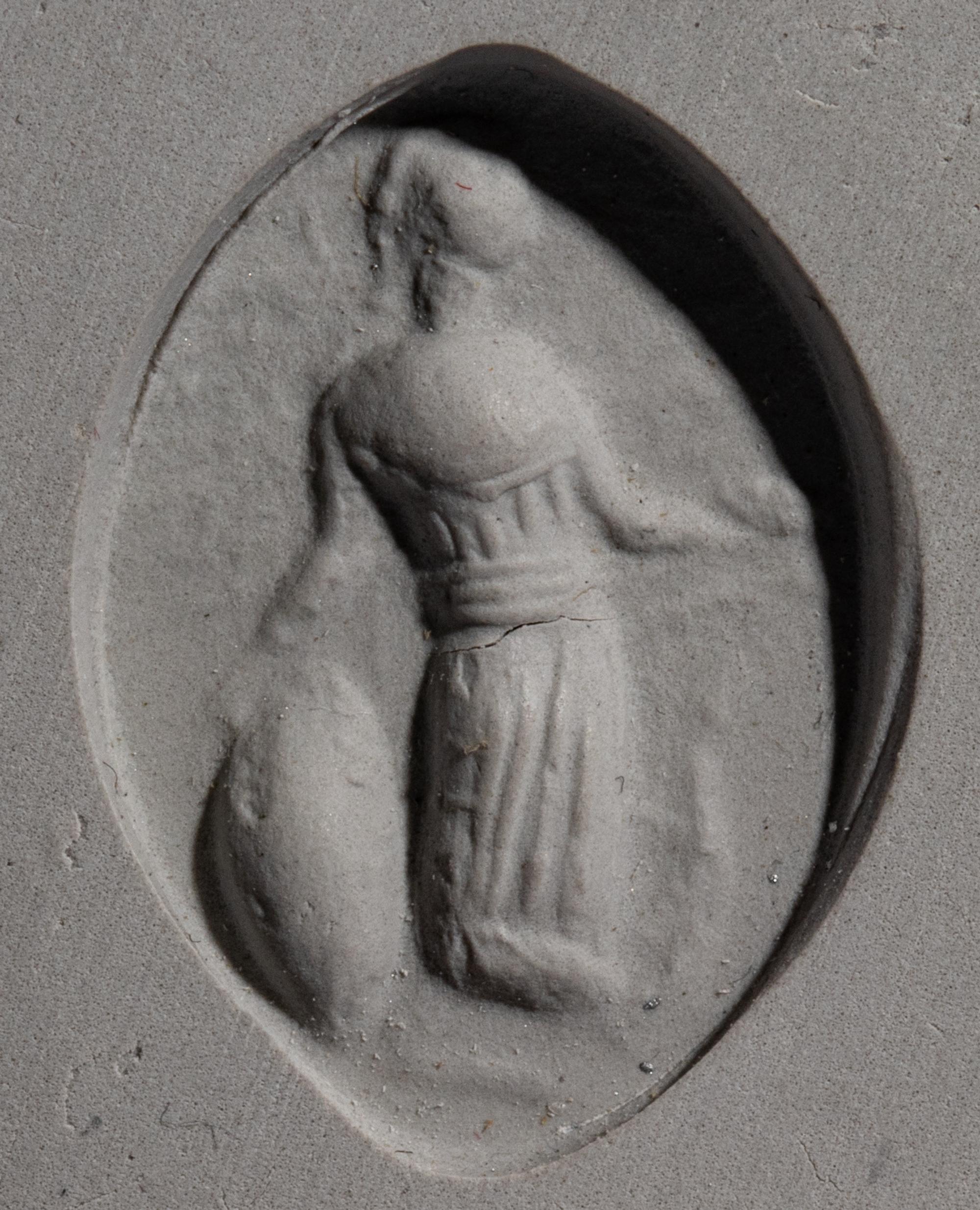 A Greek Bronze Finger Ring with the Goddess Athena
