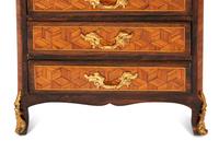 A Diminutive Gilt Bronze Mounted Parquetry Chest of Drawers