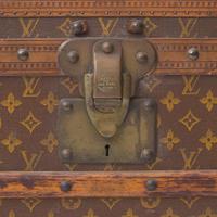 A Louis Vuitton Monogrammed Canvas Steamer Trunk Early 20th-century