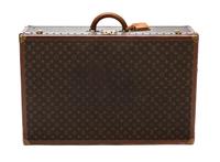 A Louis Vuitton Monogram Canvas Hard-sided Suitcase, 31 1/2 x 20 x 10 inches.