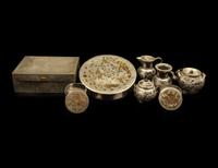 Eight Chinese Pewter Wares