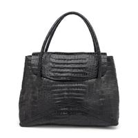 Nancy Gonzales, Large Black Crocodile Tote