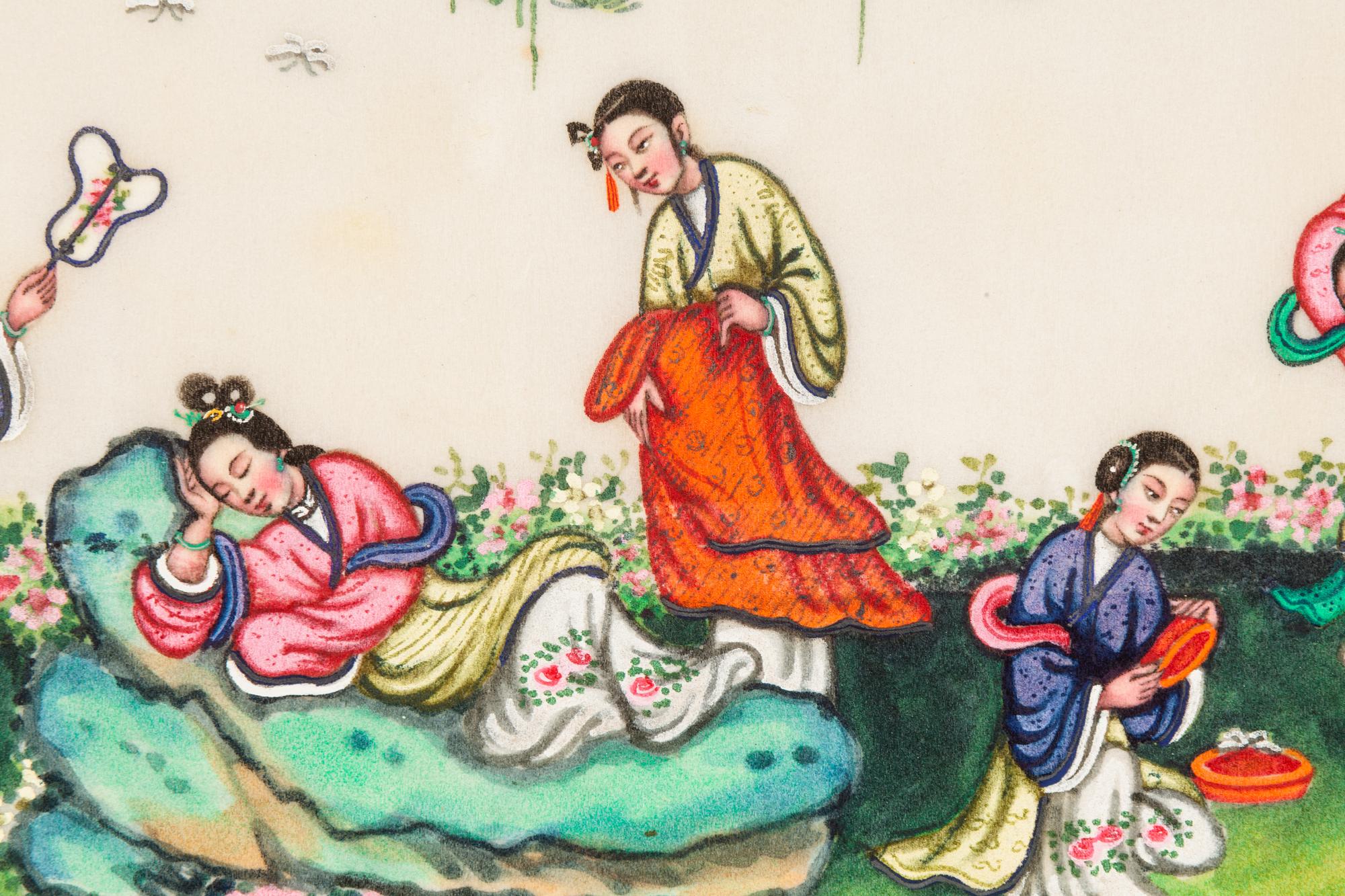 10 Chinese Export Pith Paintings