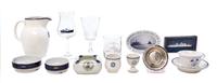 A Selection of Continental Ceramics, Stemware and Ephemera Height of framed article 7 1/2 x 11 1/2 inches.