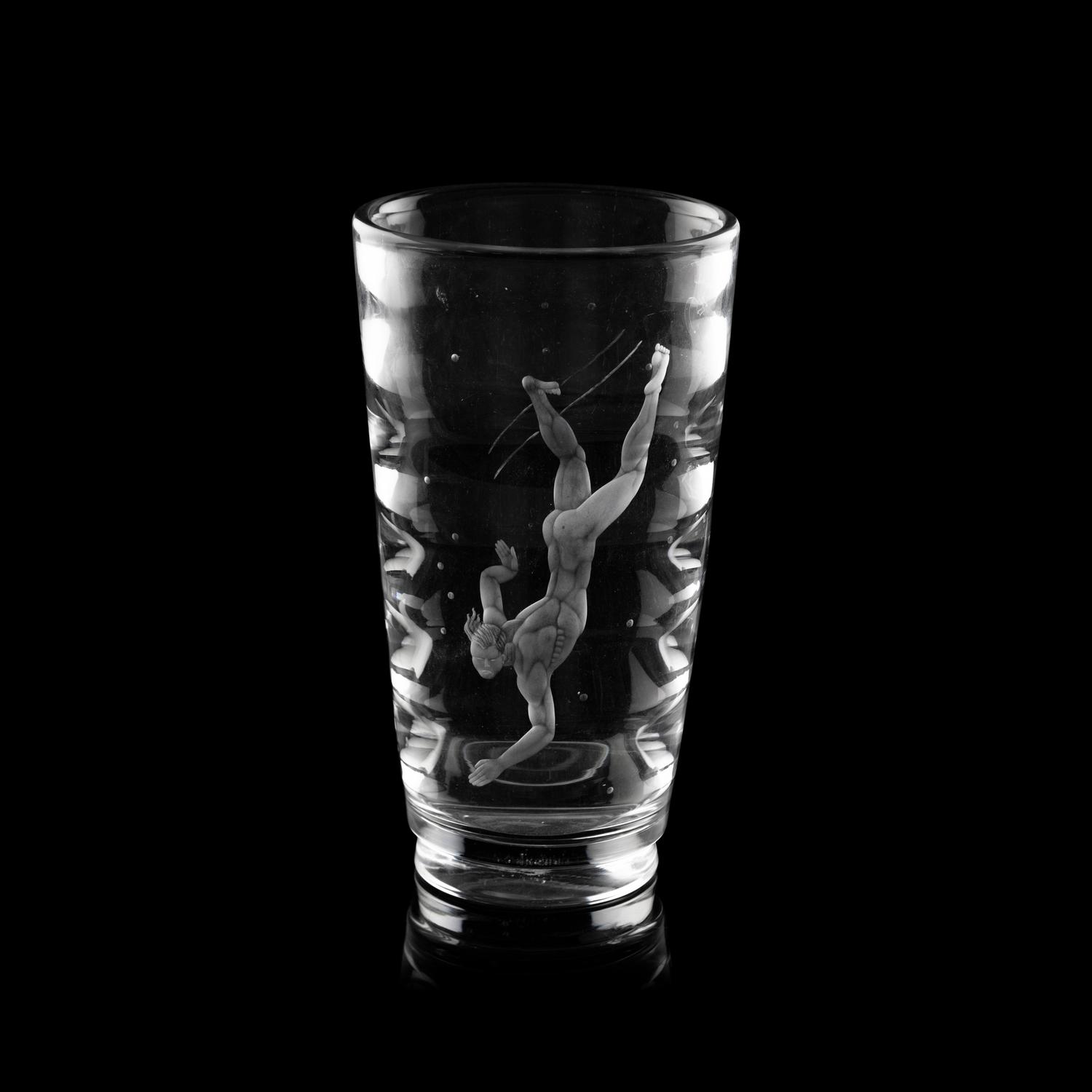 Pearl Diver Vase Orrefors, Sweden
