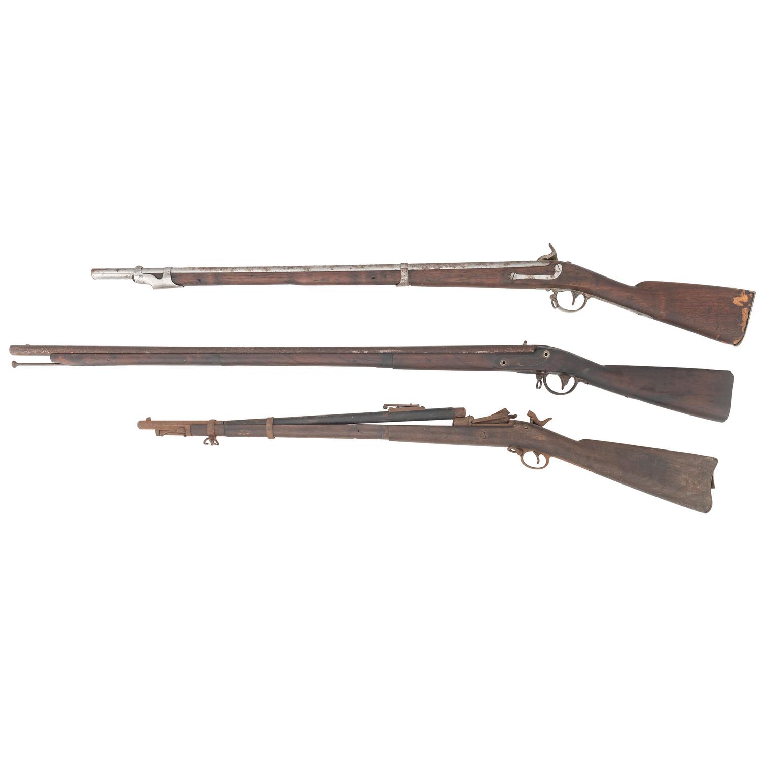Three Relic & Incomplete Muskets