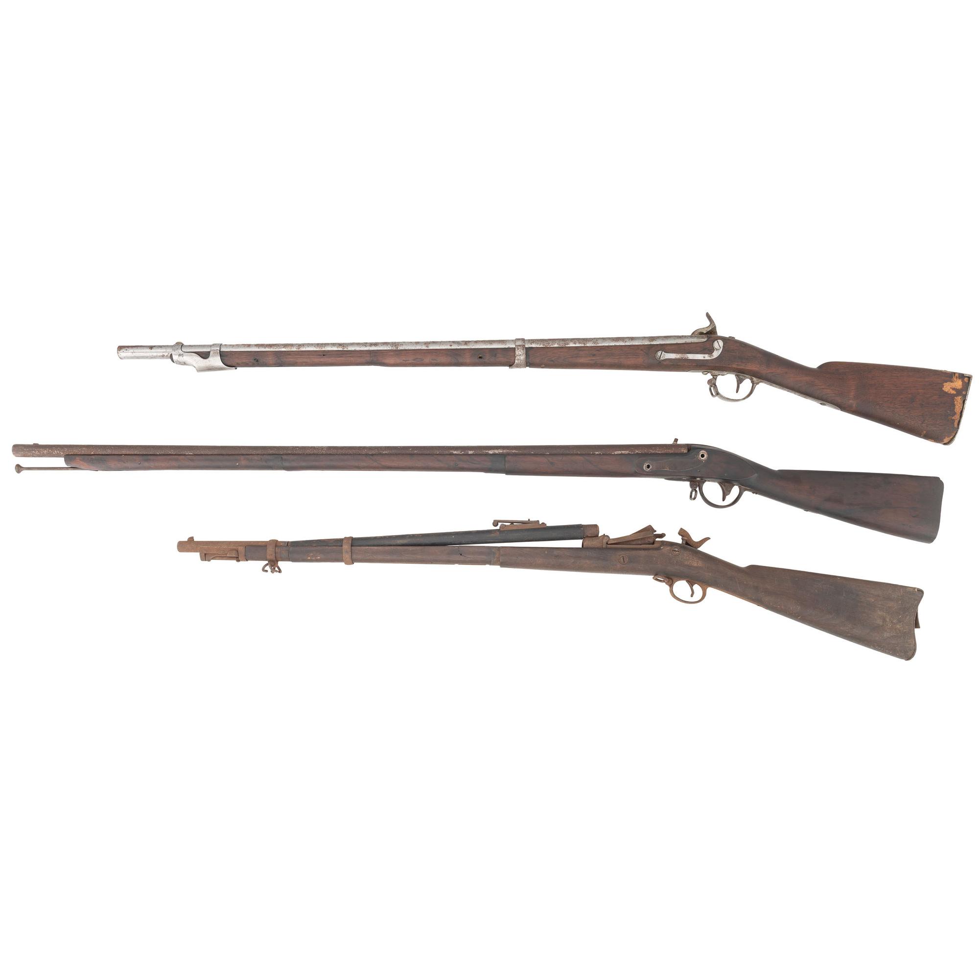 Three Relic & Incomplete Muskets