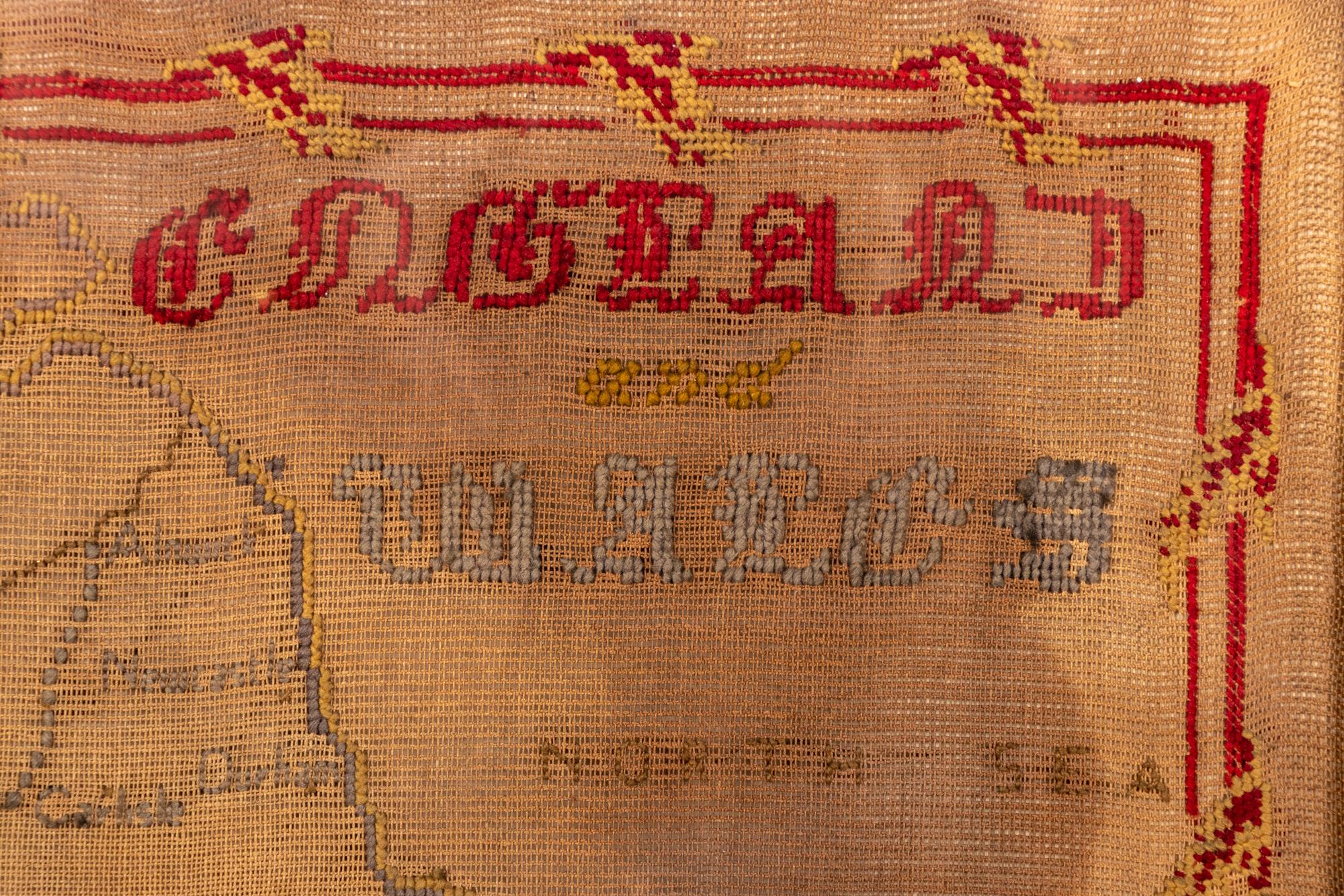 A Needlepoint Map of England