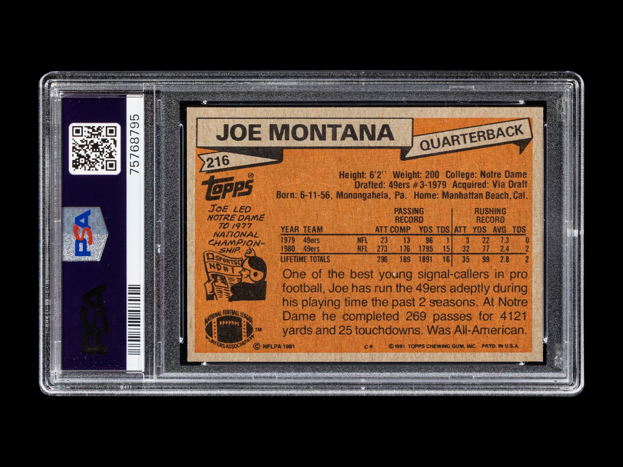 A Group of PSA Graded Hall of Fame Football Rookie Cards Including Joe Montana, Dan Marino and John Elway,